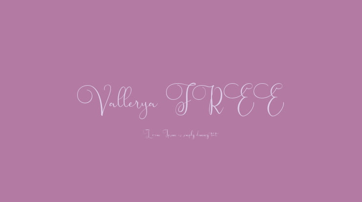 Vallerya FREE Font