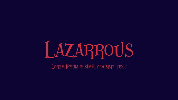 Lazarrous Font