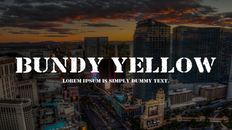 Bundy Yellow Font Family