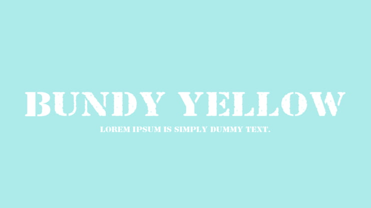 Bundy Yellow Font Family