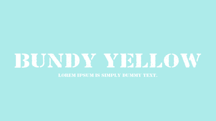 Bundy Yellow Font Family