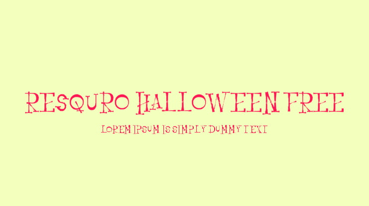 Resquro Halloween FREE Font