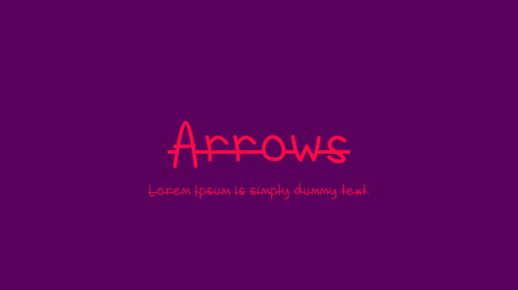 Arrows Font