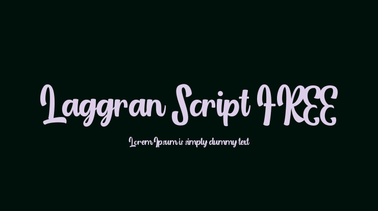 Laggran Script FREE Font