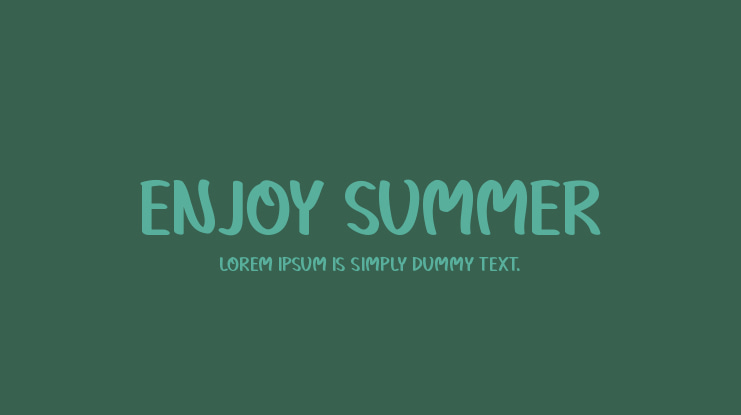 Enjoy Summer Font