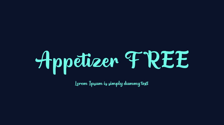 Appetizer FREE Font