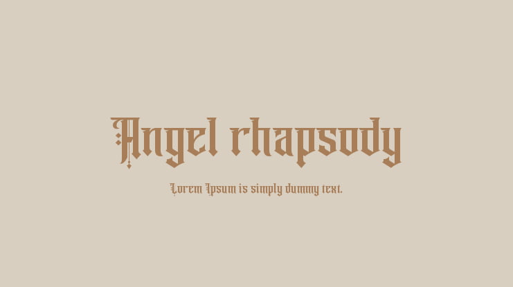 Angel rhapsody Font