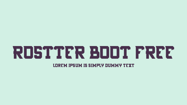 Rostter boot FREE Font