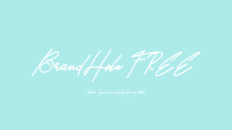 BrandHole FREE Font
