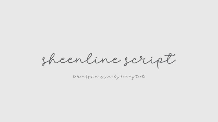 sheenline script Font