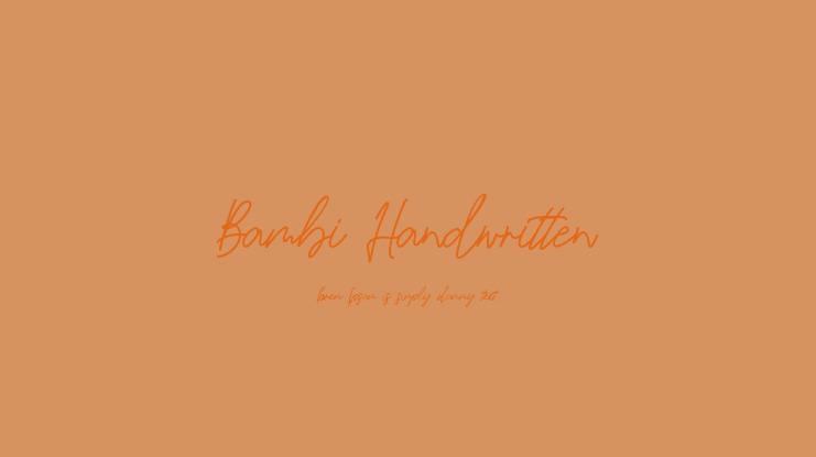 Bambi Handwritten Font