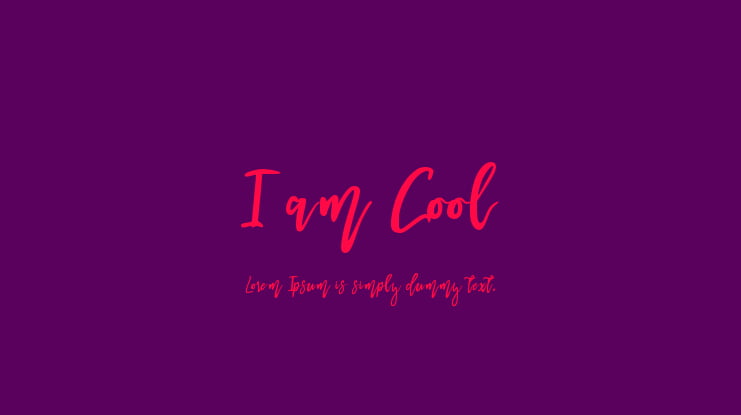 I am Cool Font