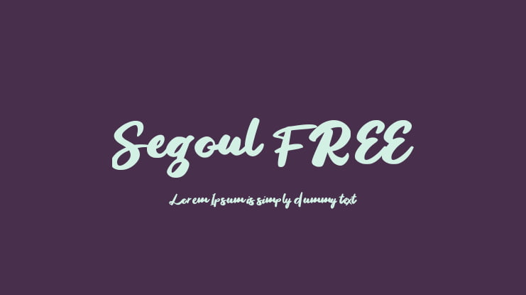 Segoul FREE Font
