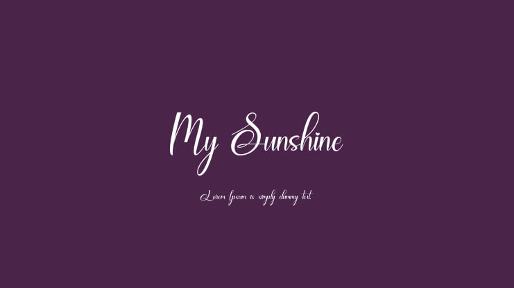 My Sunshine Font
