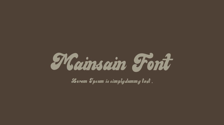 Mainsain Font