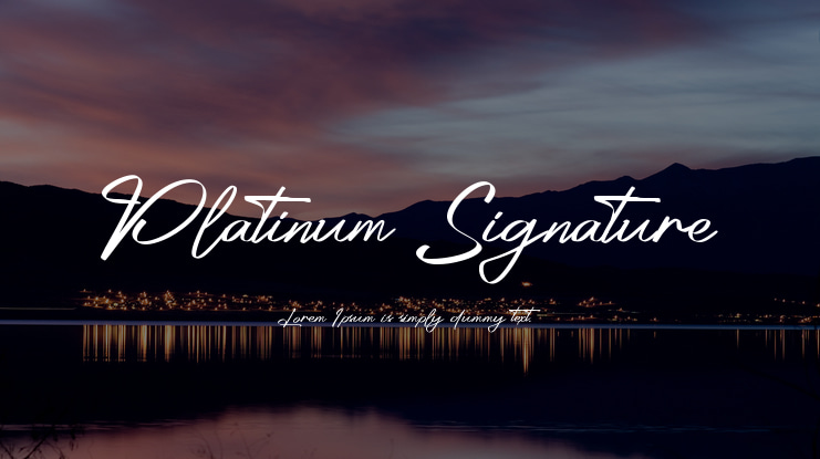 Platinum Signature Font