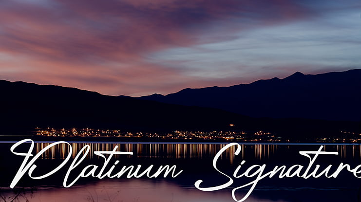 Platinum Signature Font