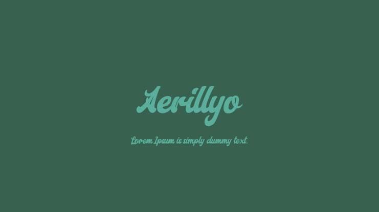 Aerillyo Font