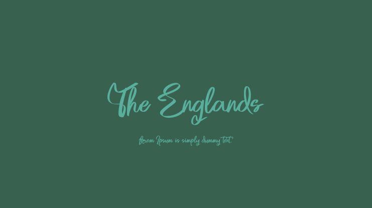 The Englands Font