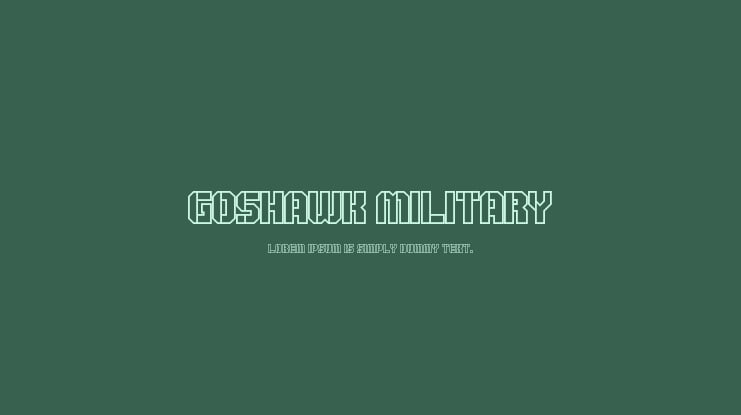 Goshawk Military Font Family