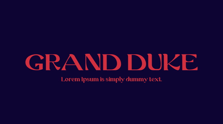 GRAND DUKE Font