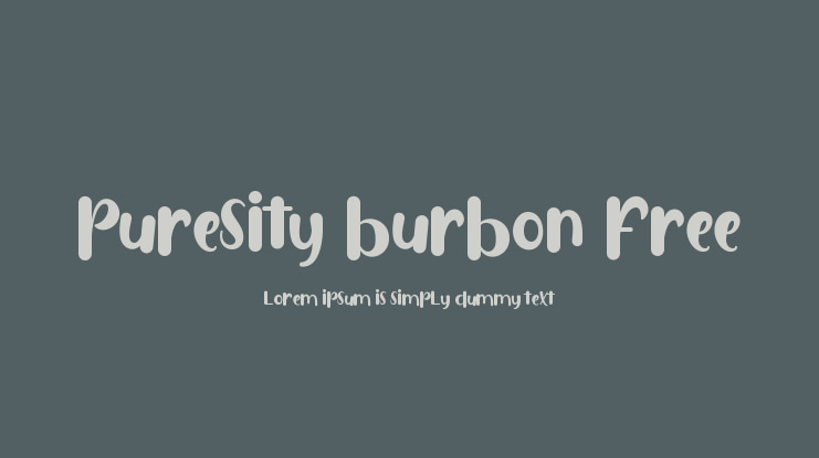 Puresity Burbon FREE Font Family
