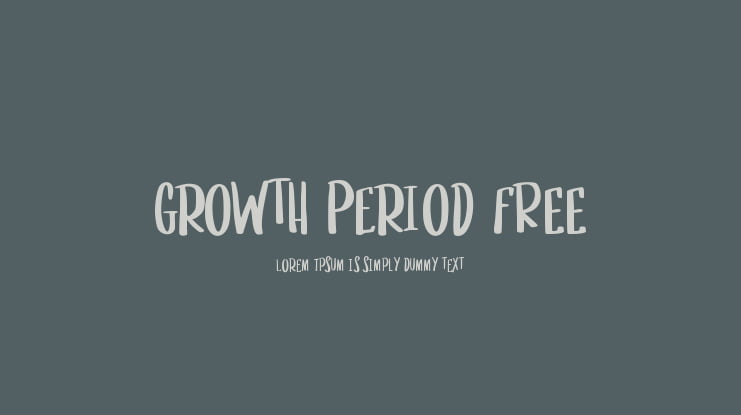 Growth Period FREE Font