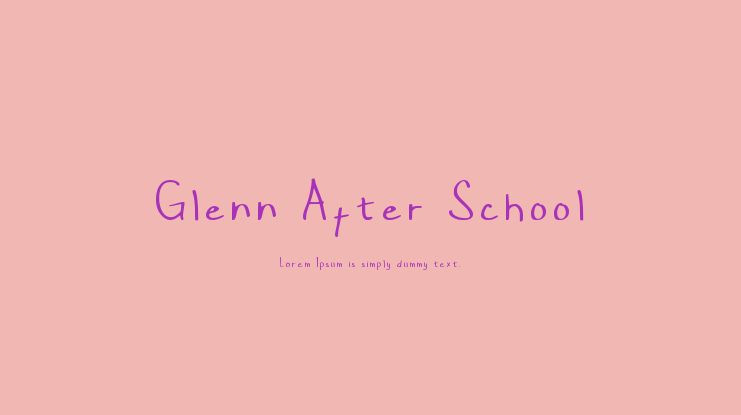Glenn After School Font
