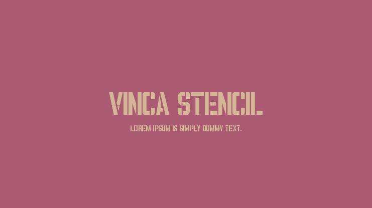 Vinca Stencil Font