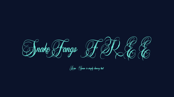 SnakeFangs FREE Font