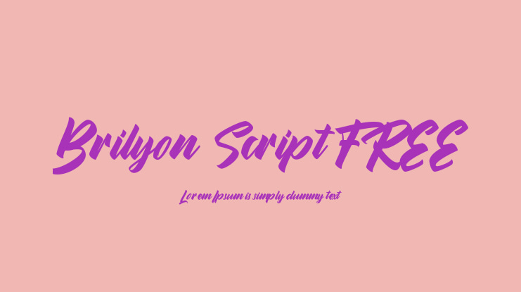 Brilyon Script FREE Font