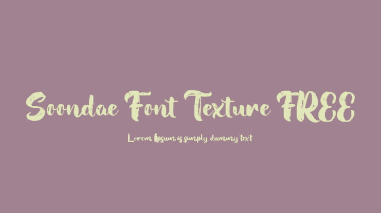 Soondae Font Texture FREE