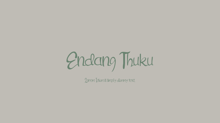Endang Thuku Font