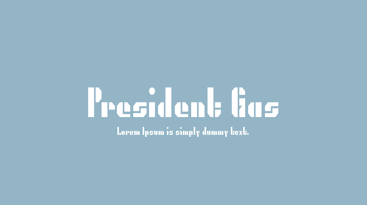 President Gas Font