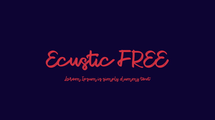 Ecustic FREE Font
