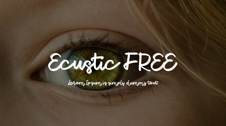 Ecustic FREE Font