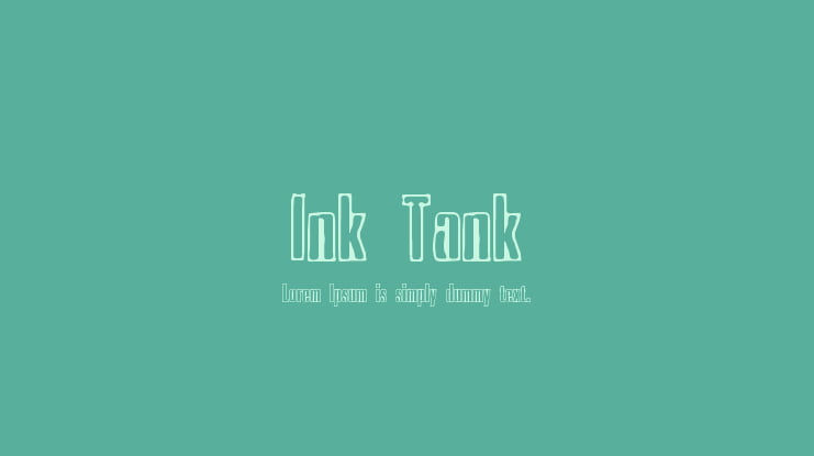 Ink Tank Font