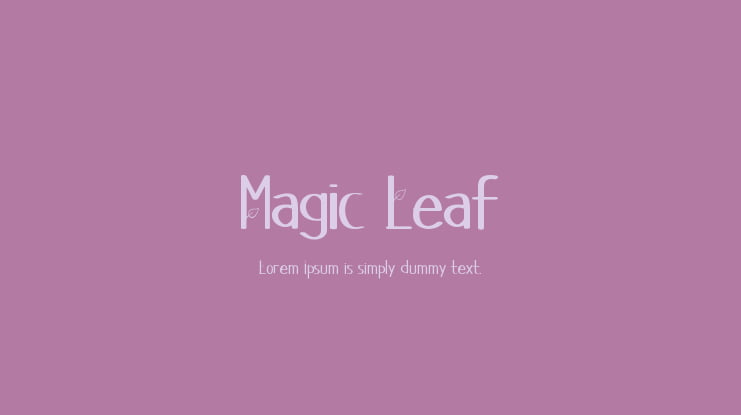 Magic Leaf Font