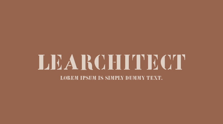 LeArchitect Font