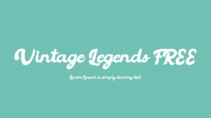 Vintage Legends FREE Font