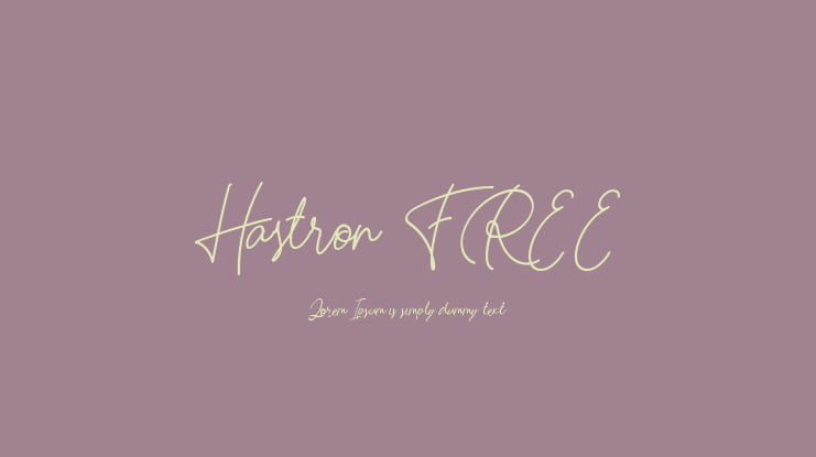 Hastron FREE Font