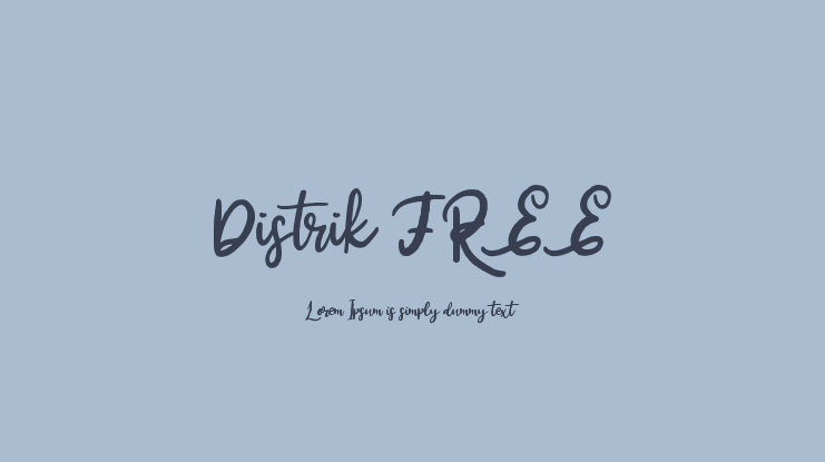 Distrik FREE Font