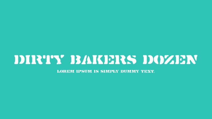 Dirty Bakers Dozen Font