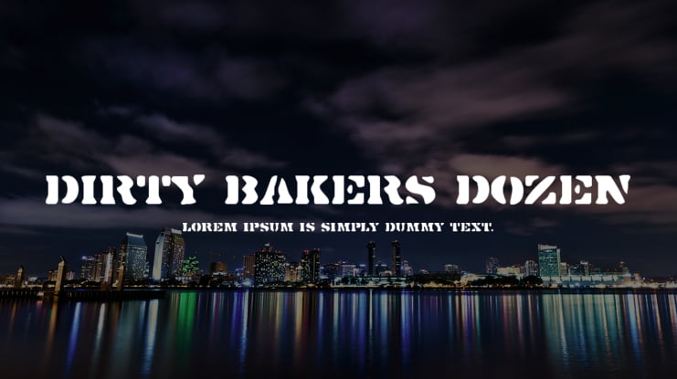 Dirty Bakers Dozen Font