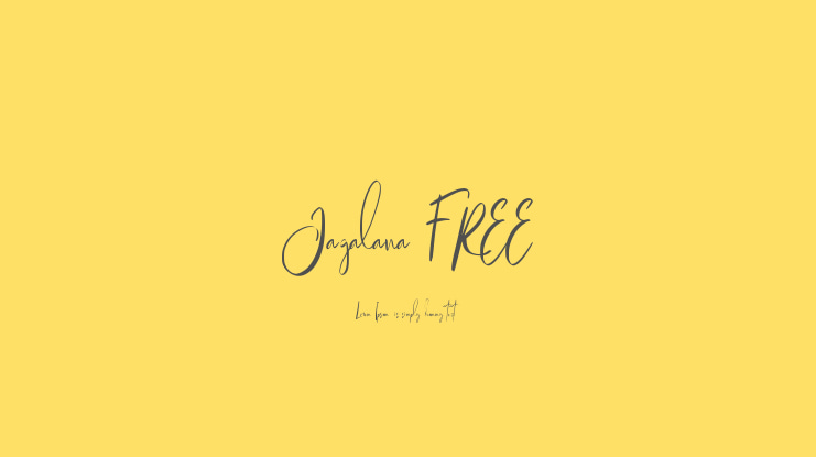 Jagalana FREE Font