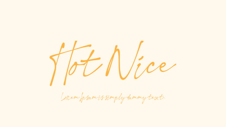 Hot Nice Font