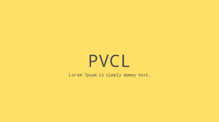 PVCL Font Family