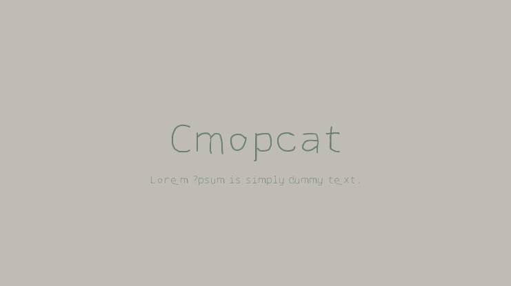 Cmopcat Font