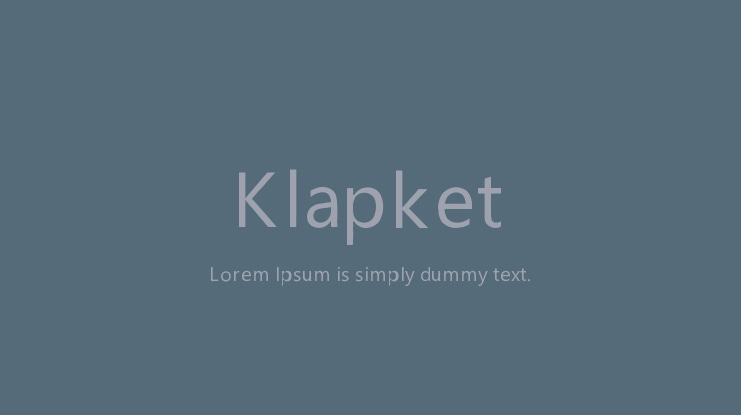 Klapket Font Family