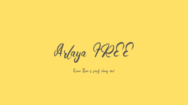 Arlaya FREE Font
